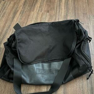 Gymshark Black Men's Duffel with Embossed Logo